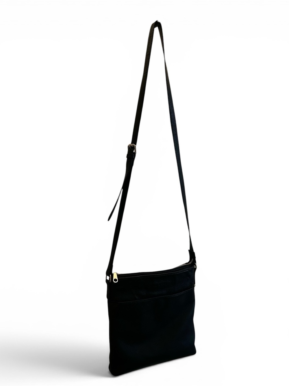 Bugatti Black Pebbled Leather Crossbody Bag Great Used Condition